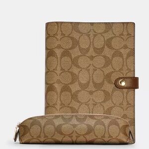 Coach Notebook Cover & Pouch Set